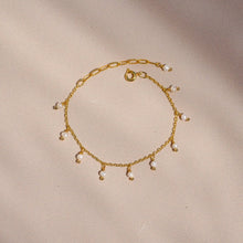 Charger l&#39;image dans la galerie, bracelet doré à l&#39;or fin avec breloque pierre semi précieuse bohème et été pour femme
